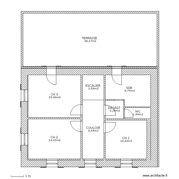LA ROCHE 1ET APRES TRAVAUX. Plan de 
