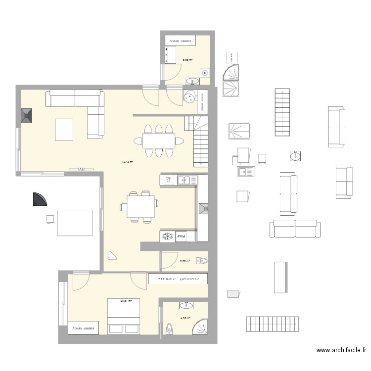 voisin 3. Plan de 0 pièce et 0 m2