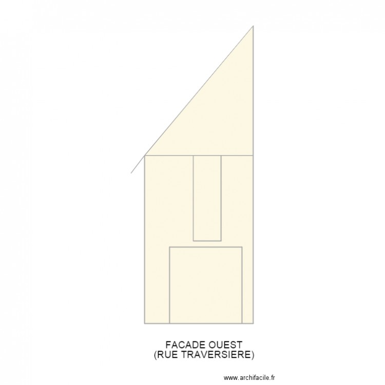 FACADE OUEST. Plan de 0 pièce et 0 m2