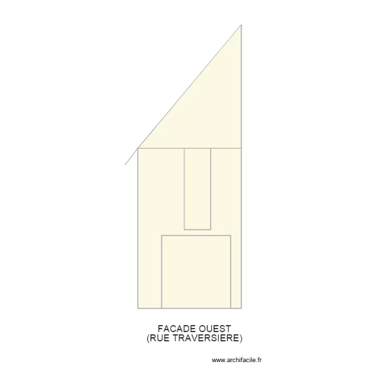 FACADE OUEST. Plan de 