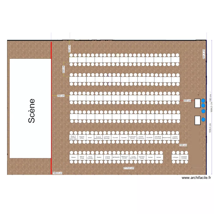 Table 23 sept 23 Cabaret magique. Plan de 