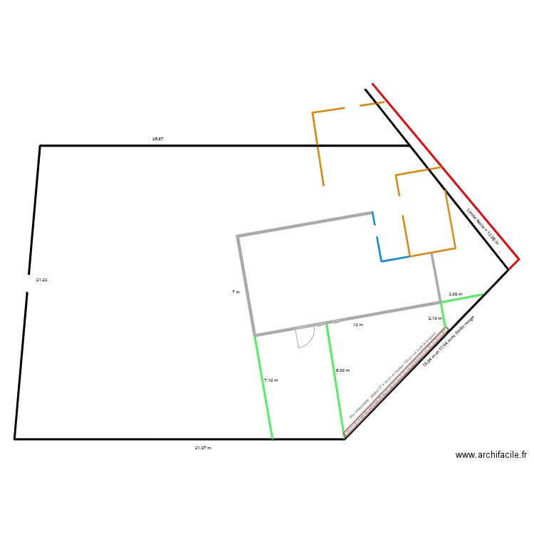 Parcelle 928 et Villa positionnée VF. Plan de 0 pièce et 0 m2