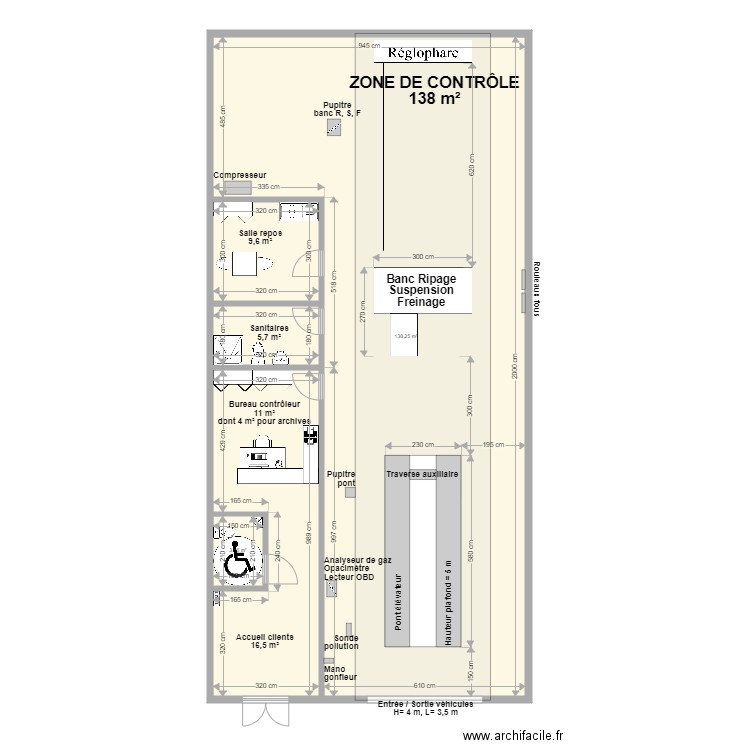 CCT VL COSNE. Plan de 5 pièces et 185 m2