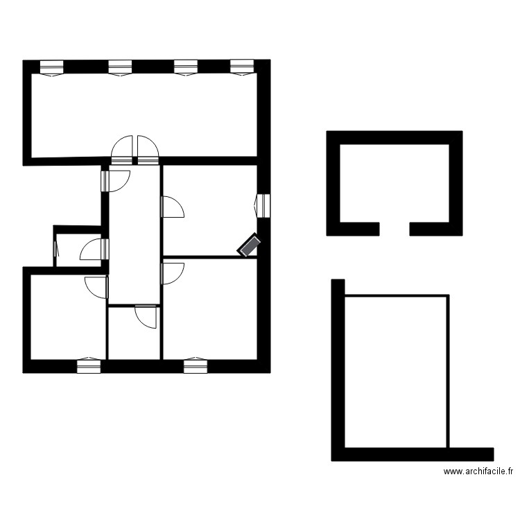 VOGRIG 1er Etage droit. Plan de 7 pièces et 101 m2