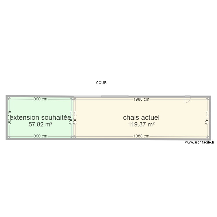 extension du chais. Plan de 0 pièce et 0 m2