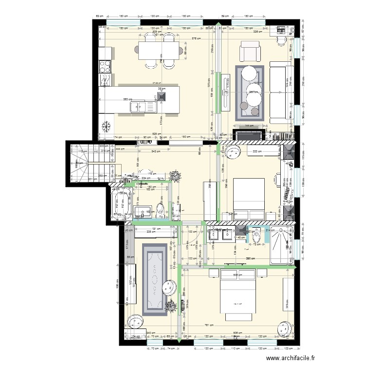 Plan projet aménagement V4. Plan de 0 pièce et 0 m2