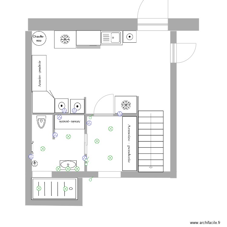 salle de bains rdc 2019. Plan de 0 pièce et 0 m2