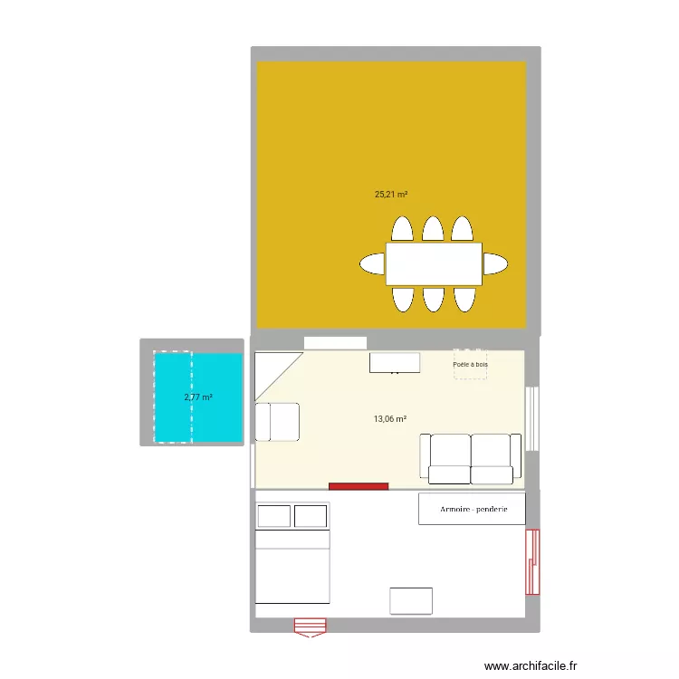 Chambre.boudoir0. Plan de 