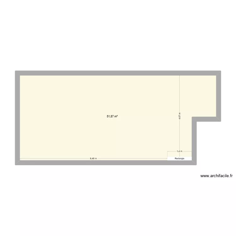 b&acirc;che &agrave; bulle piscine. Plan de 1  et 52 m²