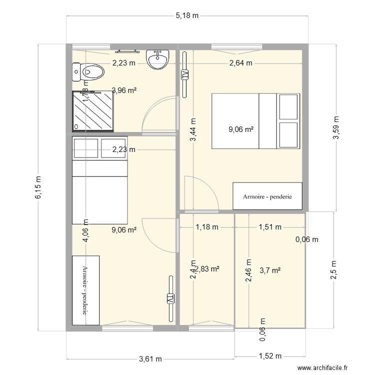 R+1 romilly. Plan de 0 pièce et 0 m2