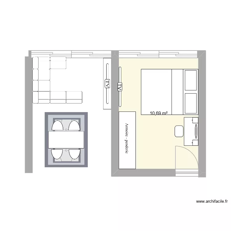plan a. Plan de 1  et 11 m²