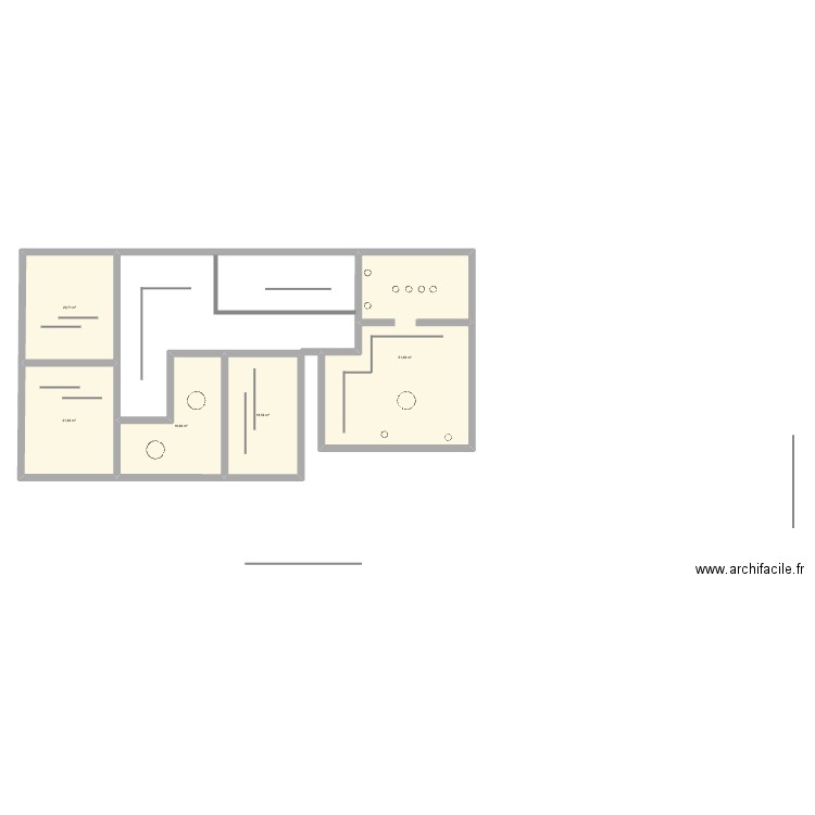 sous sol. Plan de 5 pièces et 131 m2