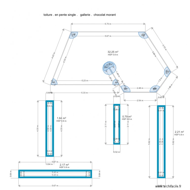 toiture singles   chocolat pour hmc. Plan de 0 pièce et 0 m2