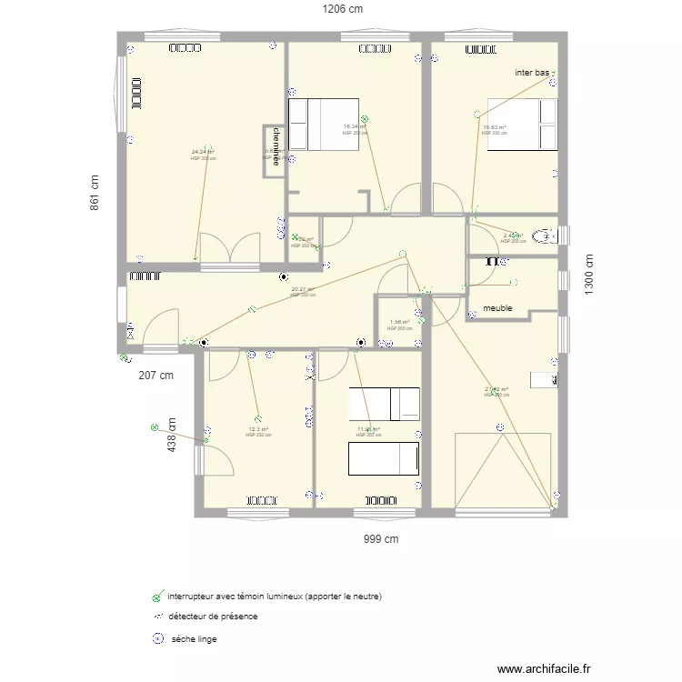 Rodriguez &eacute;lectricit&eacute; d&eacute;finitif plomberie. Plan de 