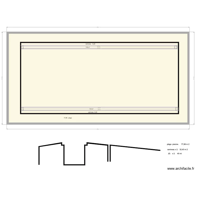 piscine Nandai. Plan de piscine Nandai. Plan de