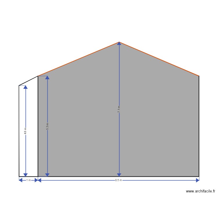 facade nord avant. Plan de 0 pièce et 0 m2