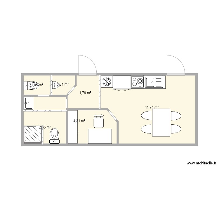 mobil home ferme. Plan de 0 pièce et 0 m2