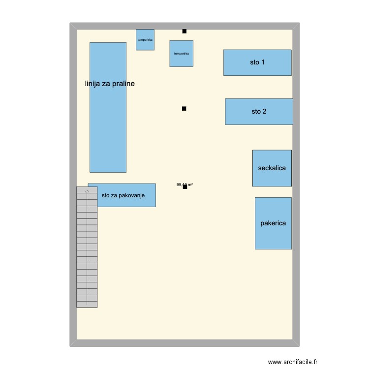 anex proizvodnje. Plan de 0 pièce et 0 m2
