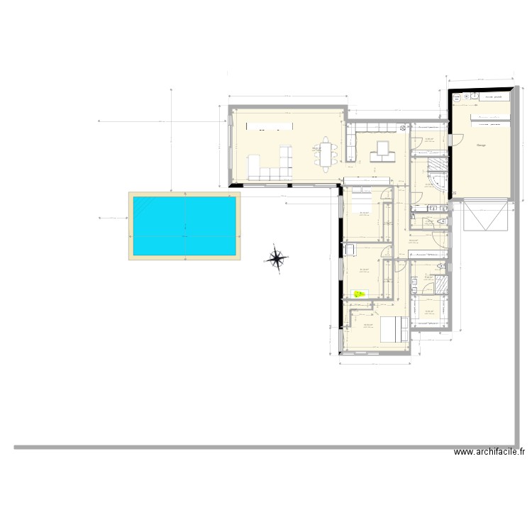 PLEIN PIED 3. Plan de 0 pièce et 0 m2