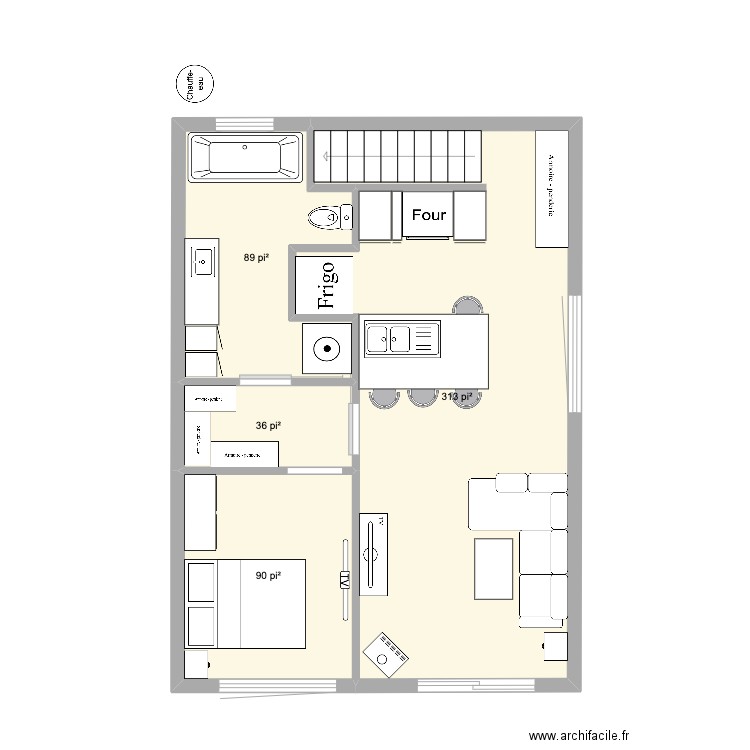 maison pat et vero 2. Plan de 4 pièces et 49 m2