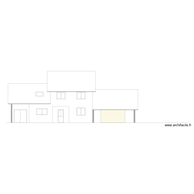 Fa&ccedil;ade SudEst. Plan de 