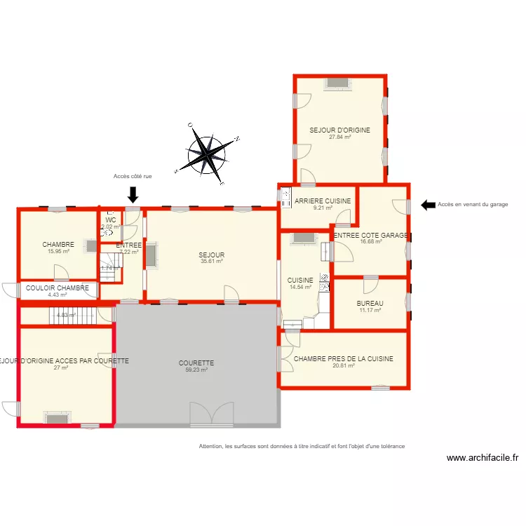 BI 3688 RDC . Plan de 