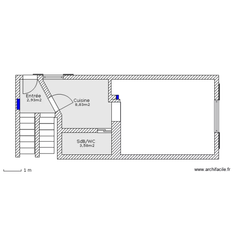 Appartement RDC2. Plan de 