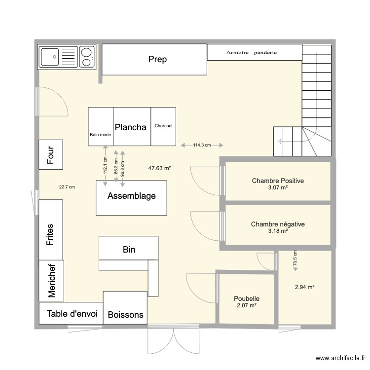 Bistrot Canaille Dark Bordeaux. Plan de 0 pièce et 0 m2