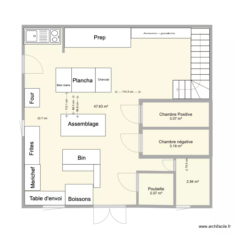 Bistrot Canaille Dark Bordeaux. Plan de 