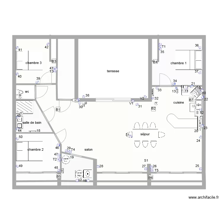 corcieux 2eme Etage prise de courant. Plan de corcieux 2eme Etage prise de courant. Plan de
