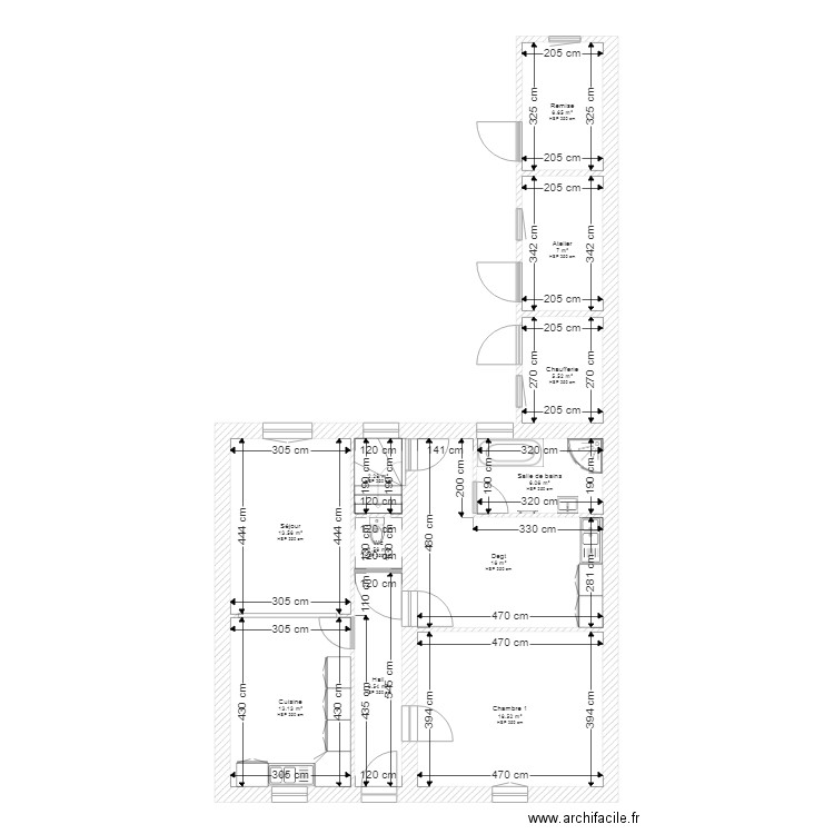 THIERY RDC. Plan de 0 pièce et 0 m2