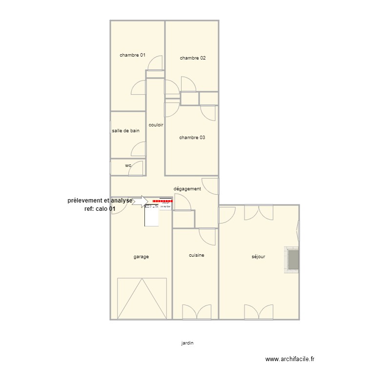 deniau am 1219. Plan de 13 pièces et 97 m2