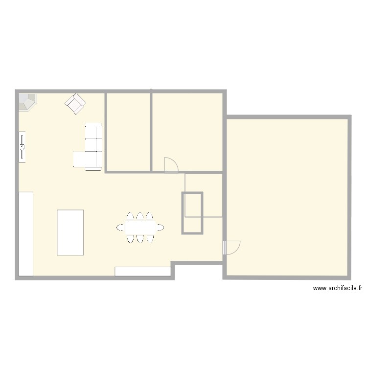 chambre en bas . Plan de 0 pièce et 0 m2