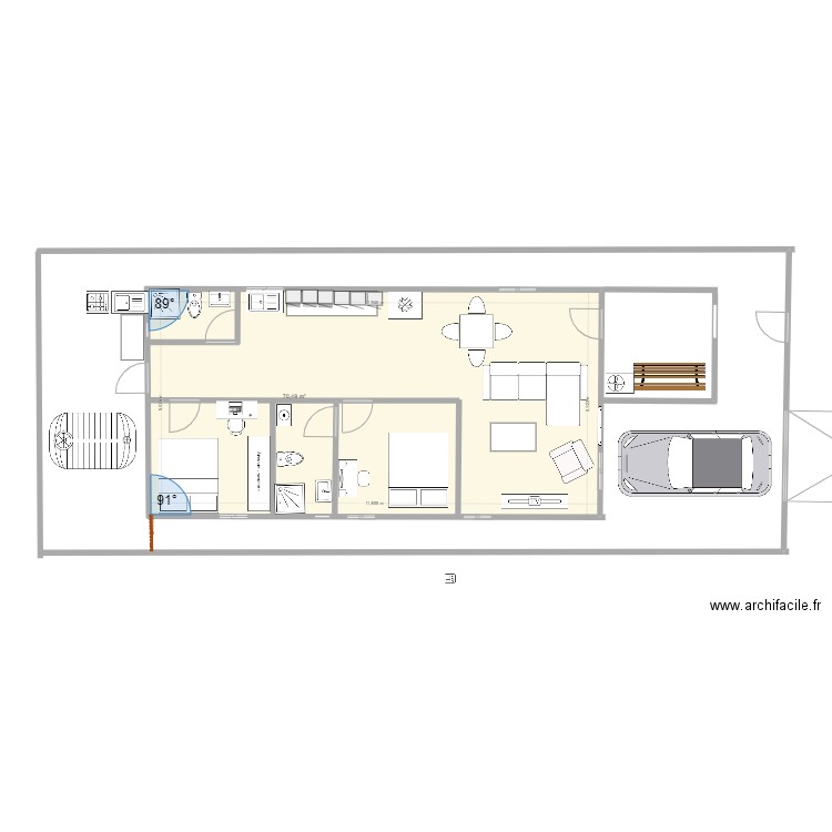 PLAN A. Plan de 1 pièce et 70 m2