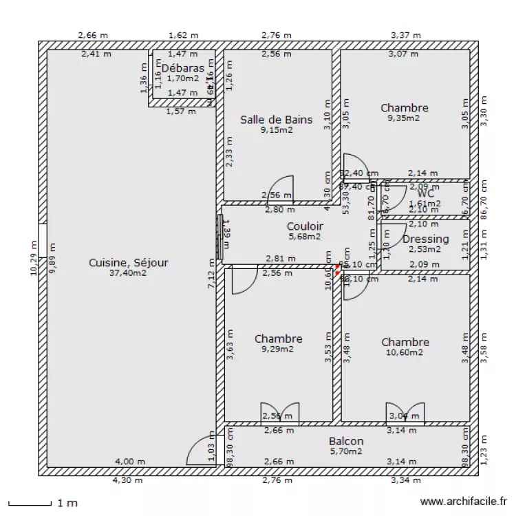 appartement 1. Plan de 