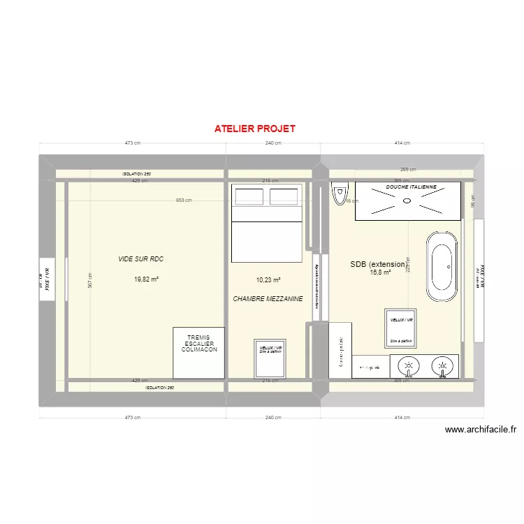 GOURSAT - R+1 Atelier PROJET PC. Plan de 