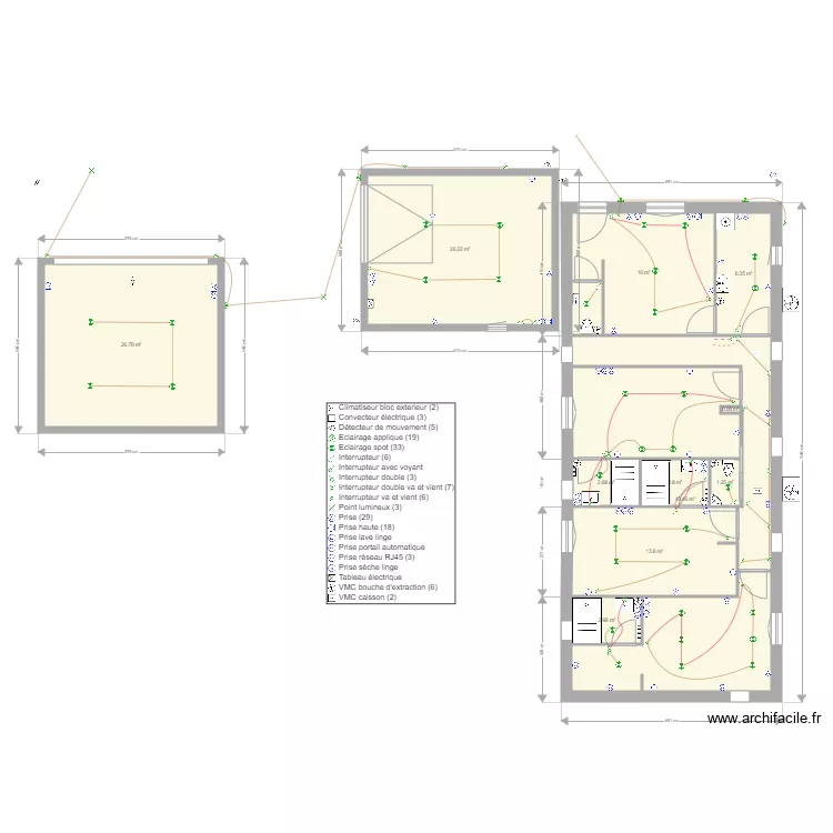 mas baron etage. Plan de 