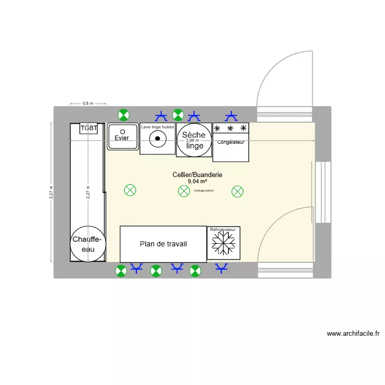 Cellier Buanderie. Plan de Cellier Buanderie. Plan de