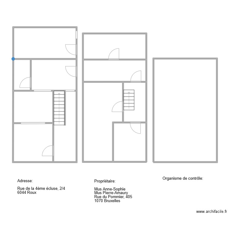 4ème écluse 2/4 Schéma d'implantation. Plan de 9 pièces et 84 m2