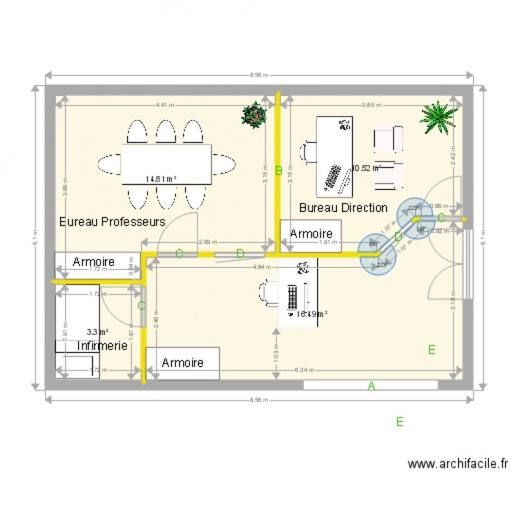 Accueil lycée Version DEVIS 3 bis OE Travaux finis . Plan de 0 pièce et 0 m2