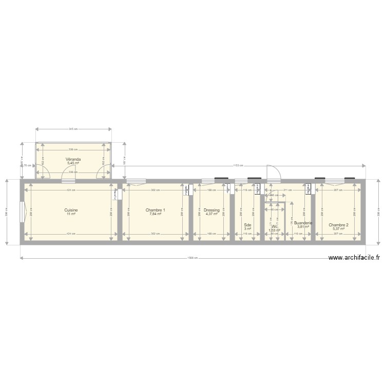 bel oeil plan avec extension 2. Plan de 0 pièce et 0 m2