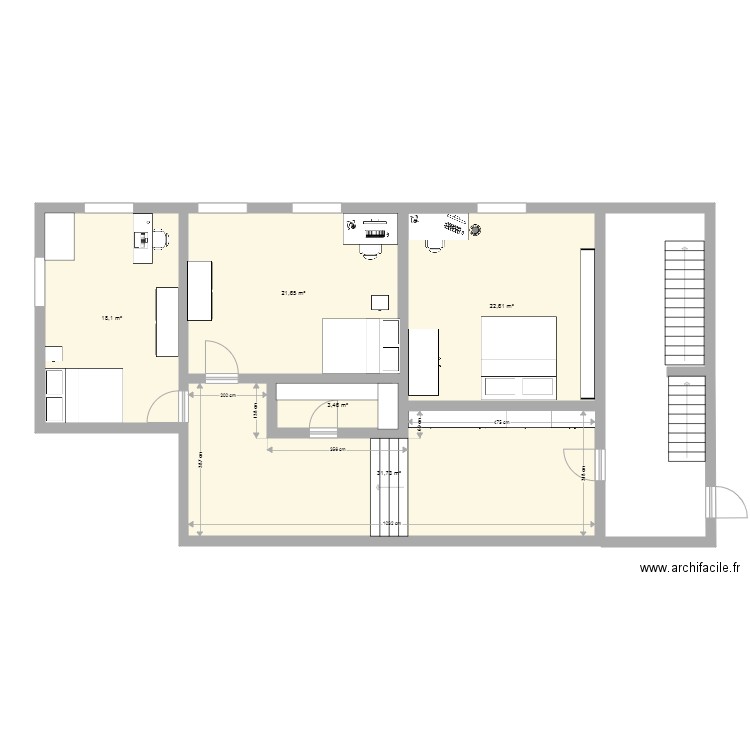 maison 1 étage. Plan de 5 pièces et 98 m2