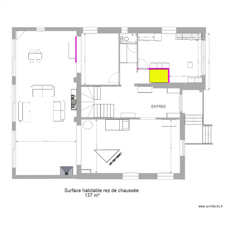 Enghien rez de chaussée 08 05 2018. Plan de 0 pièce et 0 m2