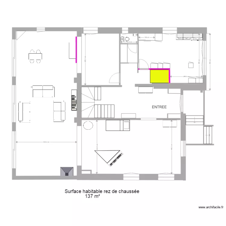 Enghien rez de chauss&eacute;e 08 05 2018. Plan de 
