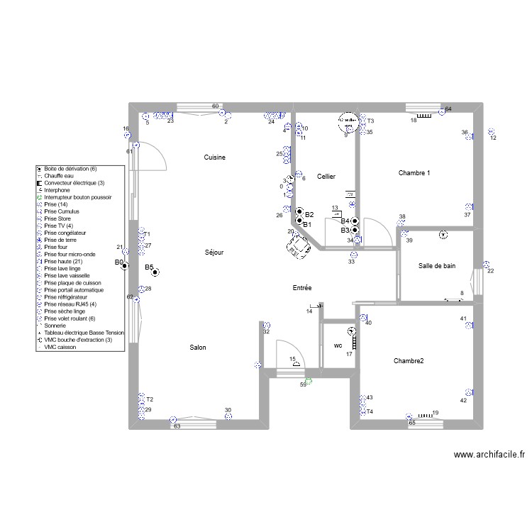  prise de courant doridant. Plan de 0 pièce et 0 m2