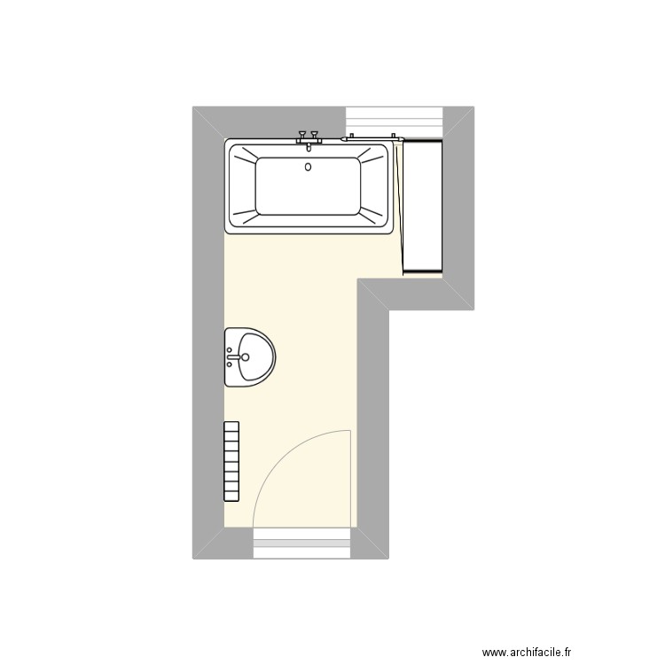 croquis SDB DUFOUR J MARIE . Plan de 1 pièce et 4 m2