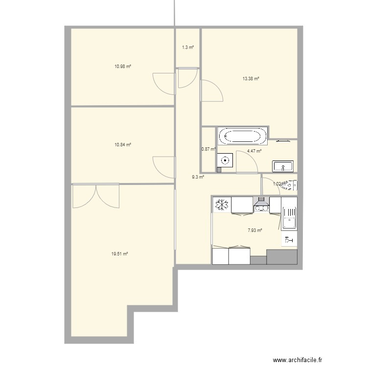 Plan eastman actuel. Plan de 0 pièce et 0 m2