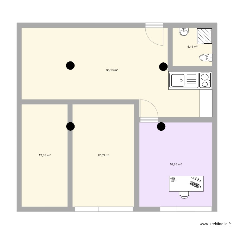 Bureau. Plan de 0 pièce et 0 m2