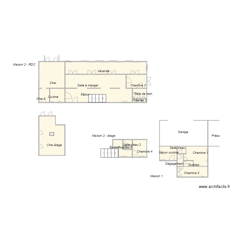 Maison 2 - SCI LES HAUTS DE THIERS. Plan de 21 pièces et 40 m2