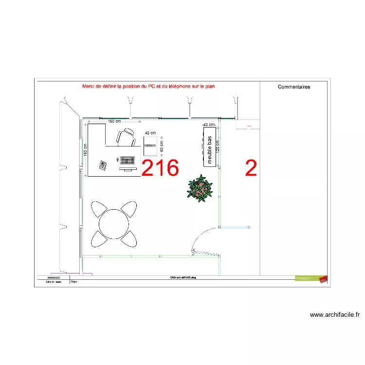 Bureau 816 D GOUDADI V2. Plan de Bureau 816 D GOUDADI V2. Plan de